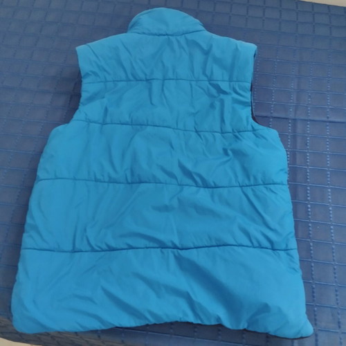 Joyce boys' blue sleeveless quilted vest with fleece lining