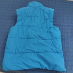 Joyce boys' blue sleeveless quilted vest with fleece lining