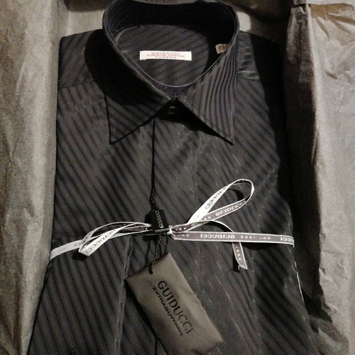 Guiducci Shirt New Black With Classic Collar