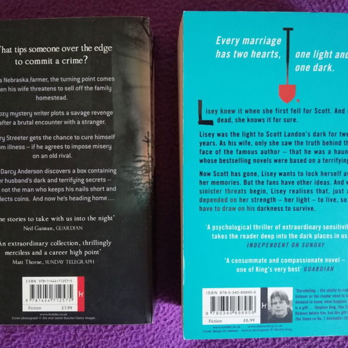 Stephen King paperback books used, Full Dark No Stars and Lisey's Story