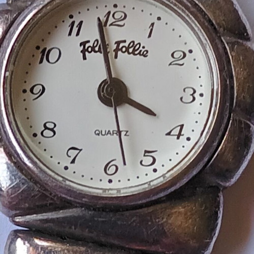 Folli Follie women's watch refurbished, silver plated, white and silver