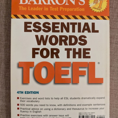 Barron's Essential Words for the TOEFL like new