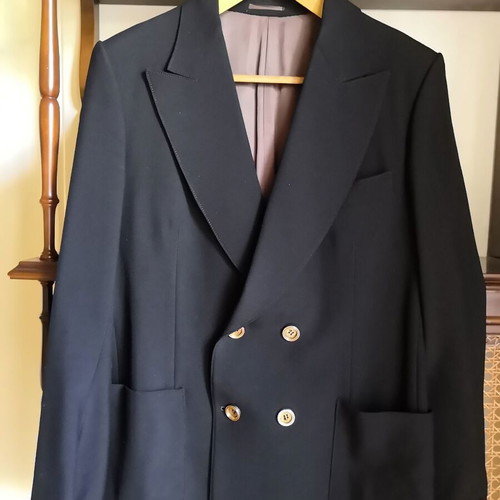Deenkei men's black wool blazer jacket size 52