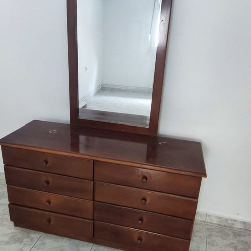 Dresser with mirror bedroom used, solid wood