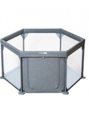 FreeOn Hexagonal Fabric Playpen with Baby Lounge, Like New