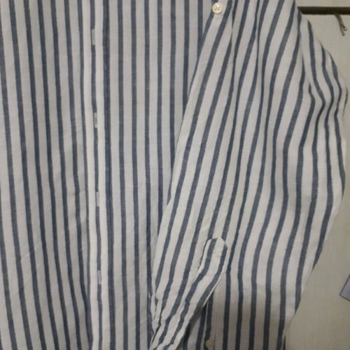 Men's striped Zara shirt size L like new, blue white