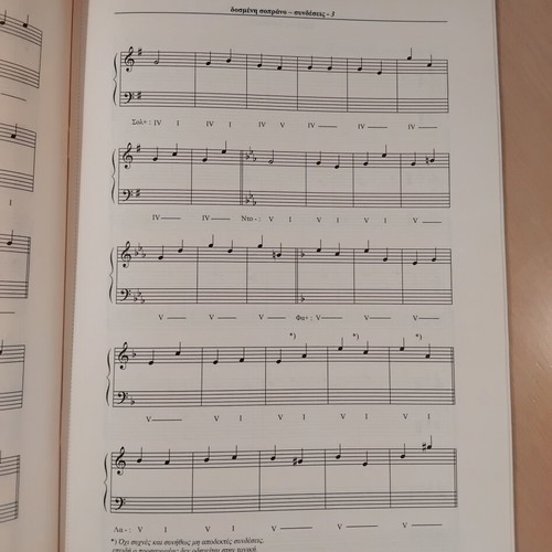 Music harmony books used, 3 volumes by Diamantis and Ntrelas