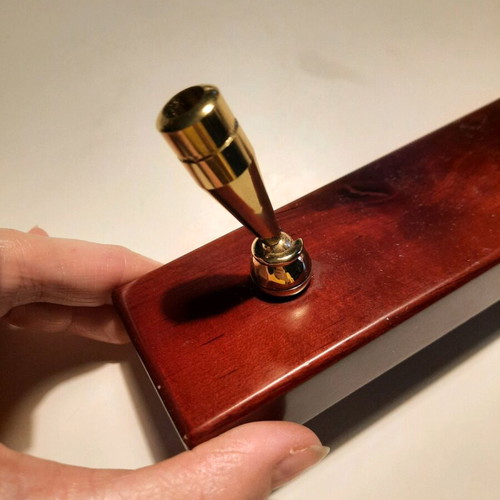 Wooden desk pen holder like new