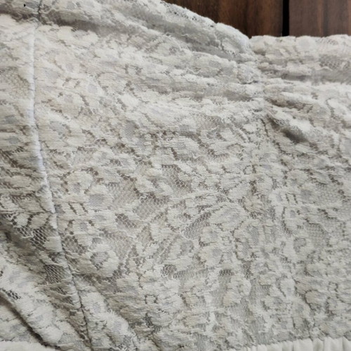 White mini dress small/medium like new with lace bust