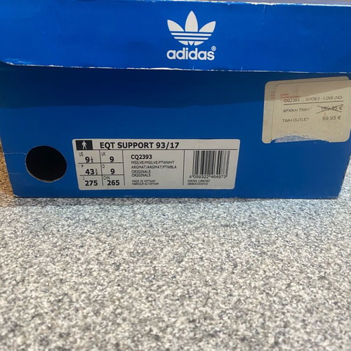 Adidas EQT Support 93/17 shoes like new, gray, size 43
