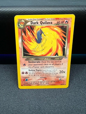 Dark Quilava 39/105 Neo Destiny Pokémon card like new
