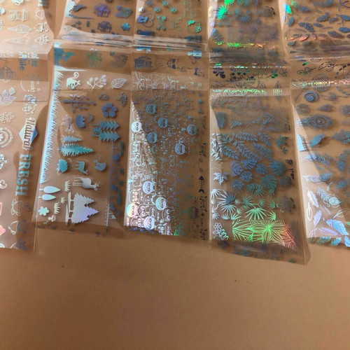 Aurora Glass holographic nail stickers new, pack of 5