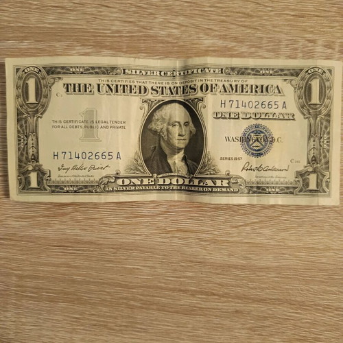 United States dollar from the '50s used in very good condition