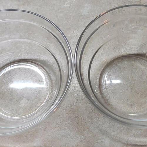 Small glass bowls used, set of 2