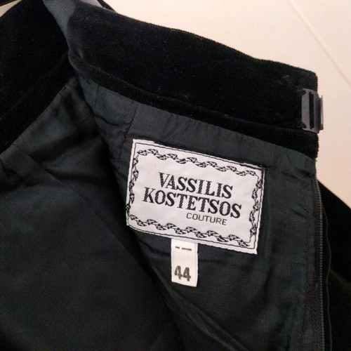 Kostetsos Vassilis velvet skirt used, size Xsmall, black