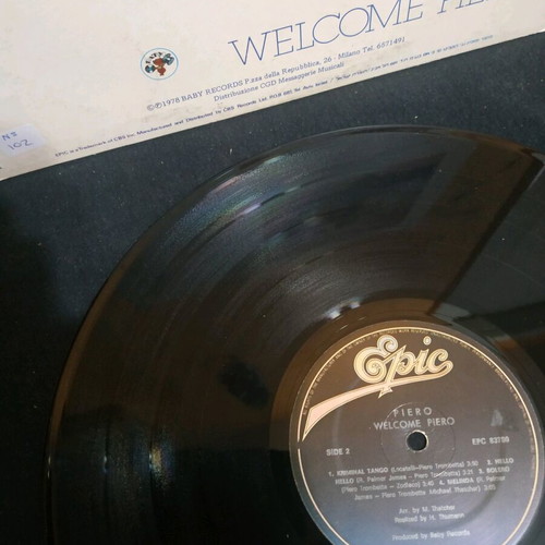Welcome Piero vinyl record 33 rpm like new