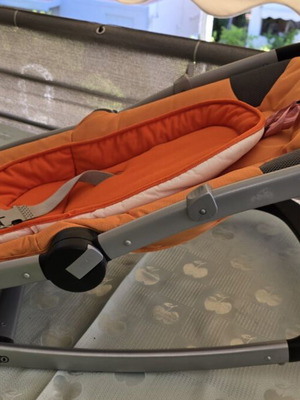 Baby Relax Peg-Perego μεταχειρισμένο με μουσική, πορτοκαλί και γκρι
