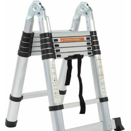 Telescopic Aluminum Ladder double with 12 steps new