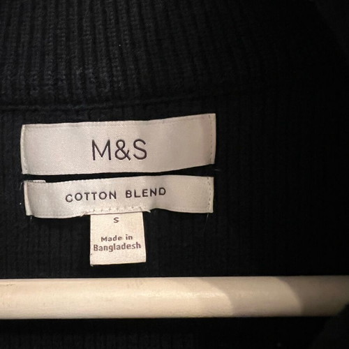 Half zip Marks & Spencer sweater small like new, blue