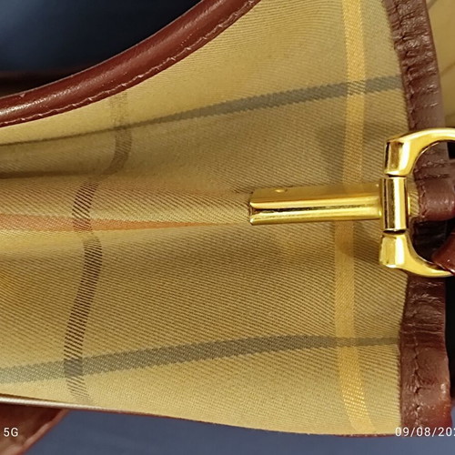 Burberry Nova Check Shoulder Bag like new, canvas and leather