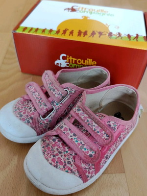 Citrouille et Compagnie No 25 sneakers used, white and pink
