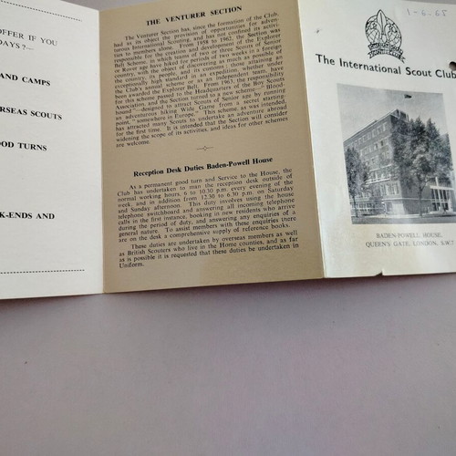 International Scout Club brochure 1965 used