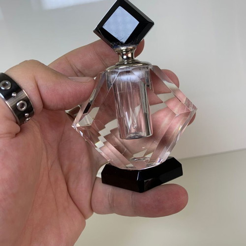 Glass perfume bottle used, fragrance container