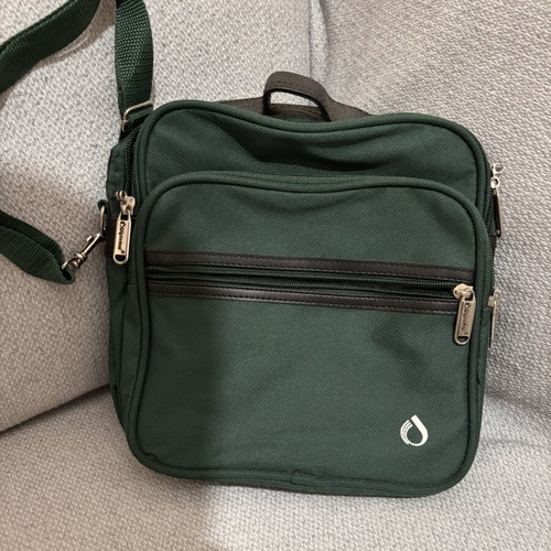 Diplomat men's shoulder bag new, green cypress color