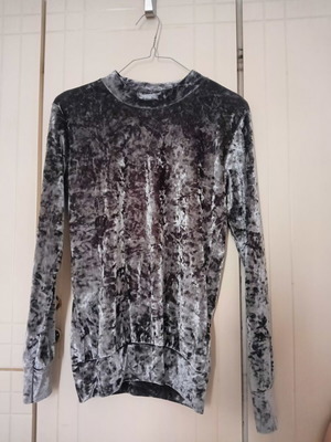 Women's blouse, metallic silver, ideal for parties