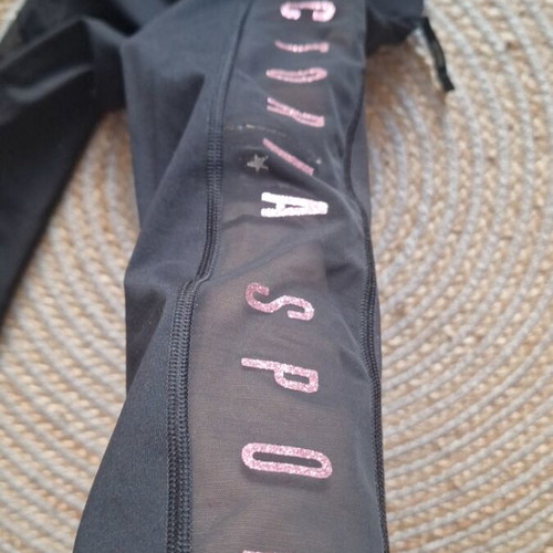 Victoria sport Secret black small capri leggings new with mesh panels
