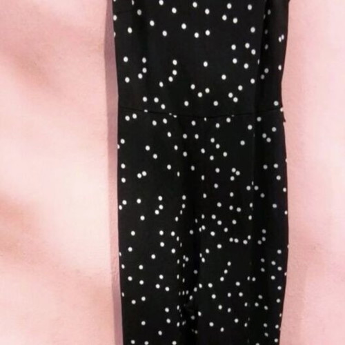 Polka Dot Jumpsuit George XS like new, black and white
