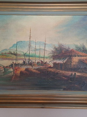 Oil painting by Diakoumatos used, 108x60 cm