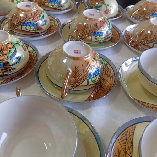Porcelain tea set for 12 people new, collectible Kutani 1940-1960