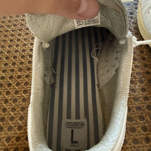 Adidas sneakers used, size 44.5, white multicolor
