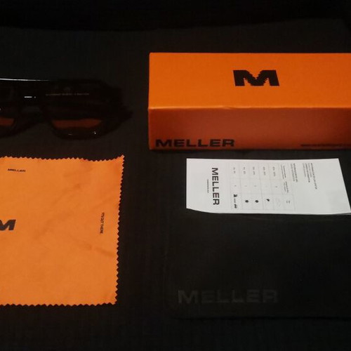 Meller Seba Unisex Sunglasses with Black Frame and Orange Lens new