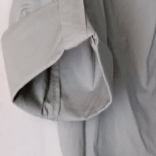 Excellent khaki grey semi-sheer safari dress with a belt 40