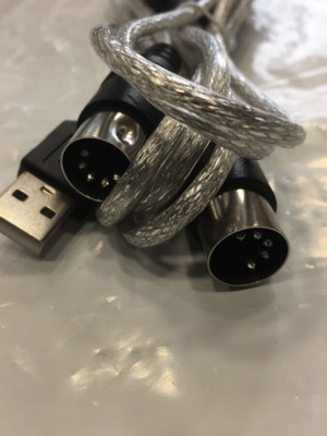 Midi In Out USB Cable for Connecting Musical Instruments to PC New