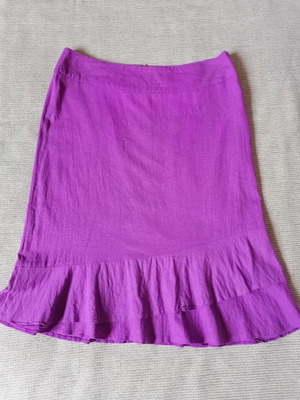 Canda linen viscose skirt XXL new, purple