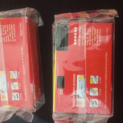 Disposable collectible cameras used, pack of 2