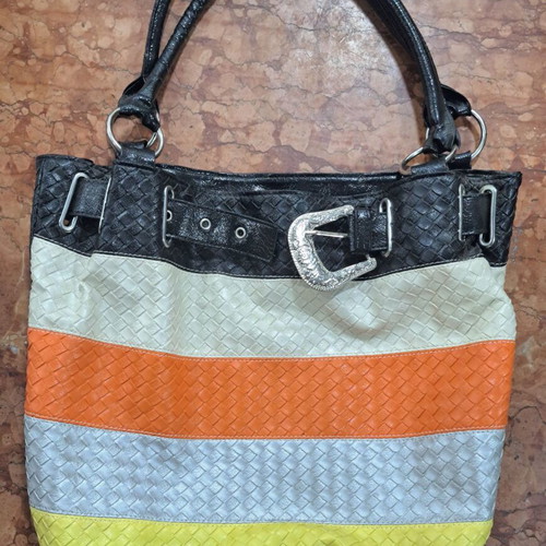 Shoulder bag new, multicolor leatherette