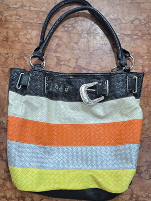 Shoulder bag new, multicolor leatherette