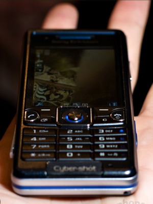 Sony Erickson c510 Cybershot употребяван черен мобилен телефон