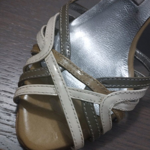 Cosodei leather sandals like new, grey and beige, size 36