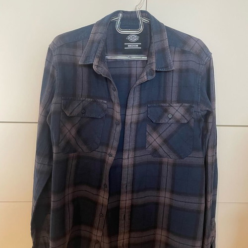 Dickies men's cotton shirt medium used, blue