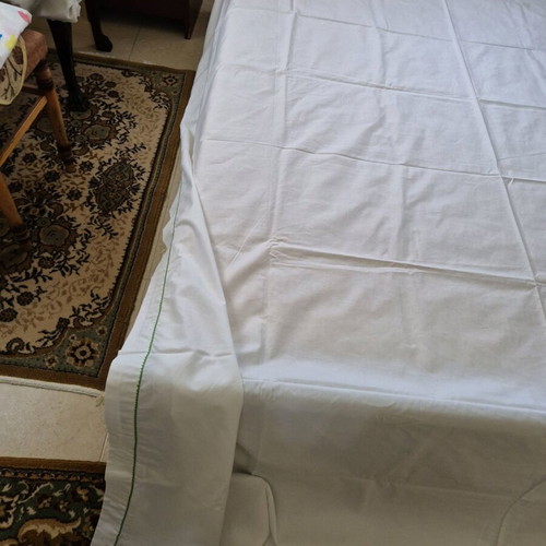 Bed sheets set of 3 for double bed, white, like new