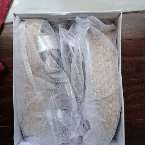 Silver sandals platform new, size 38