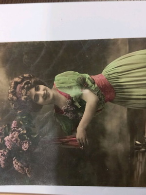 Greeting postcards used, pack of 4, 1910-1920