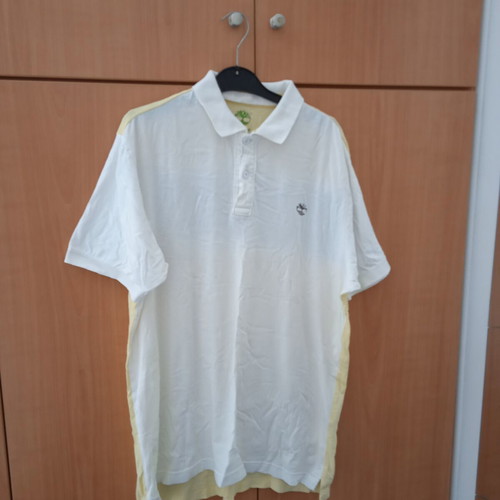 Timberland polo shirt like new, white and yellow, size S
