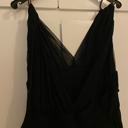 Evening dress large/medium like new with sequins and neckline