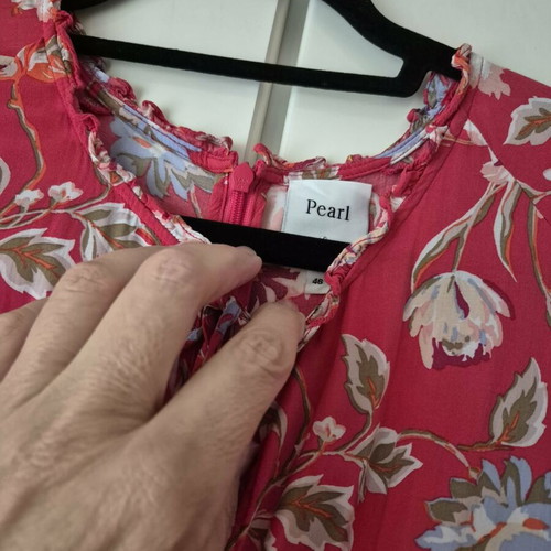 Long floral asymmetric dress, XXL